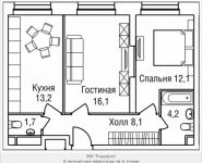 2-комнатная квартира площадью 56 кв.м, 3-й Силикатный проезд, вл. 4, корп. 2 | цена 9 957 510 руб. | www.metrprice.ru