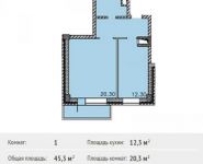 1-комнатная квартира площадью 45 кв.м, Набережная ул., 23 | цена 3 893 620 руб. | www.metrprice.ru