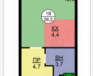 2-комнатная квартира площадью 42.2 кв.м, Бачуринская, корп.3 | цена 5 011 250 руб. | www.metrprice.ru