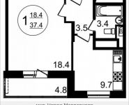 1-комнатная квартира площадью 38.9 кв.м, проспект Астрахова, 2 | цена 3 851 100 руб. | www.metrprice.ru