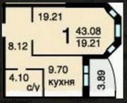 1-комнатная квартира площадью 44 кв.м, Парковая ул., 1/18 | цена 5 400 000 руб. | www.metrprice.ru