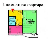 1-комнатная квартира площадью 37 кв.м, Рудневка ул., 7 | цена 5 250 000 руб. | www.metrprice.ru