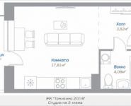 1-комнатная квартира площадью 26.73 кв.м, Новорязанское шоссе, 15, корп.15 | цена 1 943 271 руб. | www.metrprice.ru