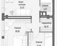 2-комнатная квартира площадью 68.9 кв.м, улица Сущёвский Вал, 49с2 | цена 16 040 000 руб. | www.metrprice.ru