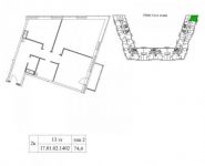 2-комнатная квартира площадью 74 кв.м, Шеногина ул., 1 | цена 26 263 200 руб. | www.metrprice.ru