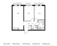 2-комнатная квартира площадью 58 кв.м, Институтская 2-я ул, вл6с12 | цена 9 129 200 руб. | www.metrprice.ru