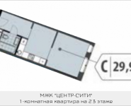 1-комнатная квартира площадью 29.93 кв.м, Шмитовский проезд, 39, корп.2 | цена 6 586 712 руб. | www.metrprice.ru