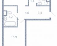 2-комнатная квартира площадью 65.5 кв.м, Новоалексеевская, 16с7 | цена 14 654 490 руб. | www.metrprice.ru