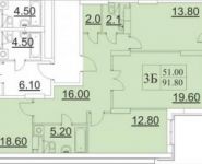 3-комнатная квартира площадью 92 кв.м, Юбилейный пр-т, 40 | цена 9 800 000 руб. | www.metrprice.ru