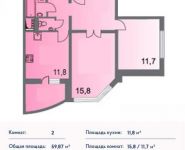 2-комнатная квартира площадью 59 кв.м, Родионова ул., 4 | цена 6 645 570 руб. | www.metrprice.ru
