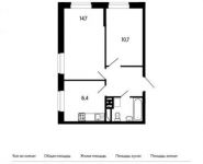 1-комнатная квартира площадью 31.1 кв.м, Загорьевская улица, 25 | цена 2 289 582 руб. | www.metrprice.ru
