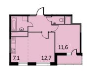 2-комнатная квартира площадью 44.5 кв.м, улица Чистяковой, 1 | цена 4 445 550 руб. | www.metrprice.ru