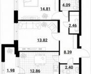 2-комнатная квартира площадью 60.8 кв.м, Тайнинская ул., 9 | цена 9 280 242 руб. | www.metrprice.ru