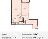 2-комнатная квартира площадью 73 кв.м, Белорусская ул., 10 | цена 5 500 404 руб. | www.metrprice.ru