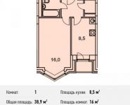 1-комнатная квартира площадью 39 кв.м, Потаповская Роща ул., 1К1 | цена 4 668 300 руб. | www.metrprice.ru