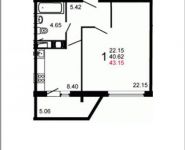 1-комнатная квартира площадью 42 кв.м, Шестая ул. | цена 3 328 537 руб. | www.metrprice.ru