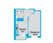 1-комнатная квартира площадью 33 кв.м, Речной пр. | цена 2 525 040 руб. | www.metrprice.ru