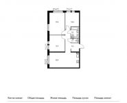 3-комнатная квартира площадью 79.1 кв.м, Московский п, Киевское шоссе 23-й км, 5к1 | цена 8 985 760 руб. | www.metrprice.ru