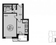 1-комнатная квартира площадью 41.5 кв.м, Радио ул. | цена 4 608 243 руб. | www.metrprice.ru