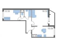 2-комнатная квартира площадью 60.6 кв.м, Шестая ул., 15 | цена 4 759 386 руб. | www.metrprice.ru
