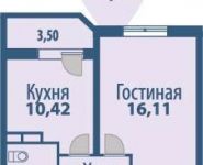 1-комнатная квартира площадью 39.8 кв.м, Фряновское шоссе, 64к1 | цена 2 876 000 руб. | www.metrprice.ru