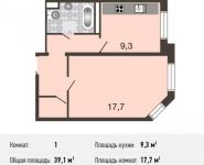 1-комнатная квартира площадью 39.1 кв.м, Базовская ул., 15 | цена 5 598 000 руб. | www.metrprice.ru