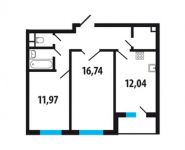 2-комнатная квартира площадью 57.8 кв.м, Нововатутинский проспект, 8 | цена 4 616 622 руб. | www.metrprice.ru