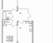 2-комнатная квартира площадью 56.8 кв.м, Дружбы, 39 | цена 4 817 208 руб. | www.metrprice.ru