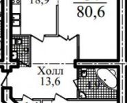 2-комнатная квартира площадью 80 кв.м, Береговая ул., 9 | цена 6 609 200 руб. | www.metrprice.ru