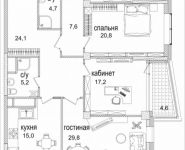 4-комнатная квартира площадью 161 кв.м, Минская улица, 2к2 | цена 66 760 388 руб. | www.metrprice.ru