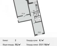 2-комнатная квартира площадью 55 кв.м, Рождественская ул., 29 | цена 6 061 000 руб. | www.metrprice.ru