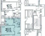 2-комнатная квартира площадью 62 кв.м, Радиальная 6-я ул., 7 | цена 6 781 200 руб. | www.metrprice.ru