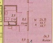 1-комнатная квартира площадью 46.1 кв.м, Римского-Корсакова ул., 5А | цена 8 000 000 руб. | www.metrprice.ru