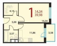 1-комнатная квартира площадью 39 кв.м,  | цена 3 120 000 руб. | www.metrprice.ru