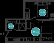 1-комнатная квартира площадью 29.7 кв.м, Железнодорожный пер, 7к4 | цена 3 415 500 руб. | www.metrprice.ru