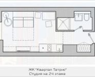 1-комнатная квартира площадью 18.76 кв.м, Железнодорожный тупик, 7 | цена 1 932 280 руб. | www.metrprice.ru