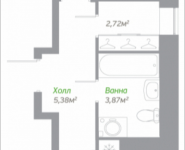 1-комнатная квартира площадью 38.2 кв.м, Володарское шоссе, 4 | цена 2 868 820 руб. | www.metrprice.ru