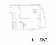 1-комнатная квартира площадью 59.7 кв.м, 4-й Котельнический переулок, 3/31с1 | цена 32 984 250 руб. | www.metrprice.ru