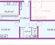 2-комнатная квартира площадью 67.6 кв.м, Старокрымская ул., 13К2 | цена 8 500 000 руб. | www.metrprice.ru