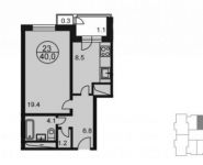 1-комнатная квартира площадью 41.4 кв.м, Радио ул. | цена 4 420 030 руб. | www.metrprice.ru