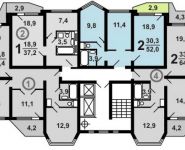 2-комнатная квартира площадью 52 кв.м, микрорайон Богородский, 2 | цена 4 900 000 руб. | www.metrprice.ru