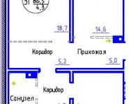 3-комнатная квартира площадью 91.9 кв.м, Тверецкий проезд, д.16, к.1 | цена 4 810 965 руб. | www.metrprice.ru