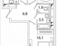 2-комнатная квартира площадью 57 кв.м, Рязанский просп. | цена 8 415 938 руб. | www.metrprice.ru