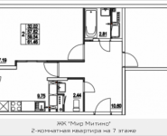 2-комнатная квартира площадью 61.46 кв.м, 2-я Муравская, корп.7 | цена 7 118 371 руб. | www.metrprice.ru