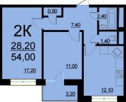 2-комнатная квартира площадью 54 кв.м, Внутренний пр., 8С2 | цена 8 787 636 руб. | www.metrprice.ru