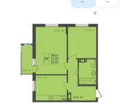 2-комнатная квартира площадью 56.3 кв.м, микрорайон Финский, 5 | цена 3 041 280 руб. | www.metrprice.ru