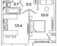 1-комнатная квартира площадью 35 кв.м, Рязанский просп. | цена 5 897 260 руб. | www.metrprice.ru