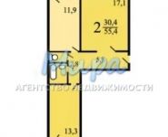 2-комнатная квартира площадью 55 кв.м, Чечёрский проезд, 54 | цена 6 750 000 руб. | www.metrprice.ru