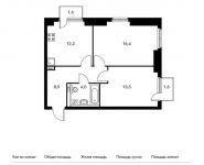 2-комнатная квартира площадью 56 кв.м,  | цена 7 884 800 руб. | www.metrprice.ru