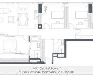 5-комнатная квартира площадью 117.1 кв.м, Краснопресненская набережная, вл 14 | цена 44 355 138 руб. | www.metrprice.ru